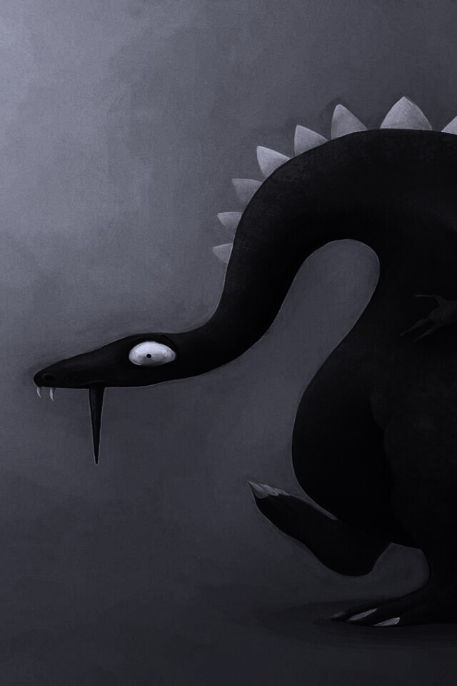 Рисованый динозавр обои