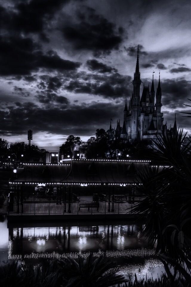 Диснеёленд вечером обои