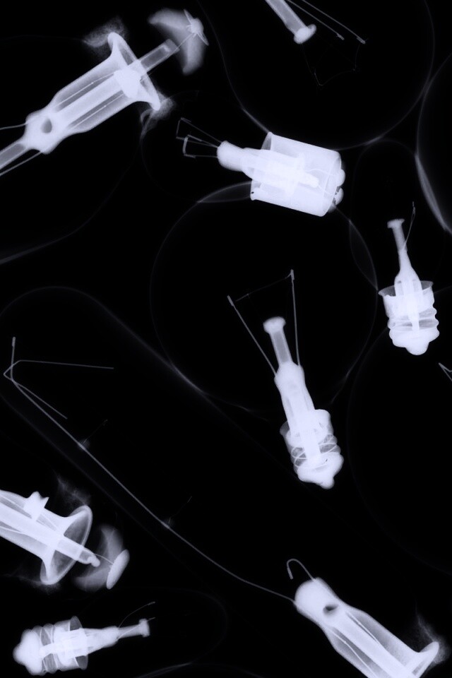 Лампочки под рентгеном обои