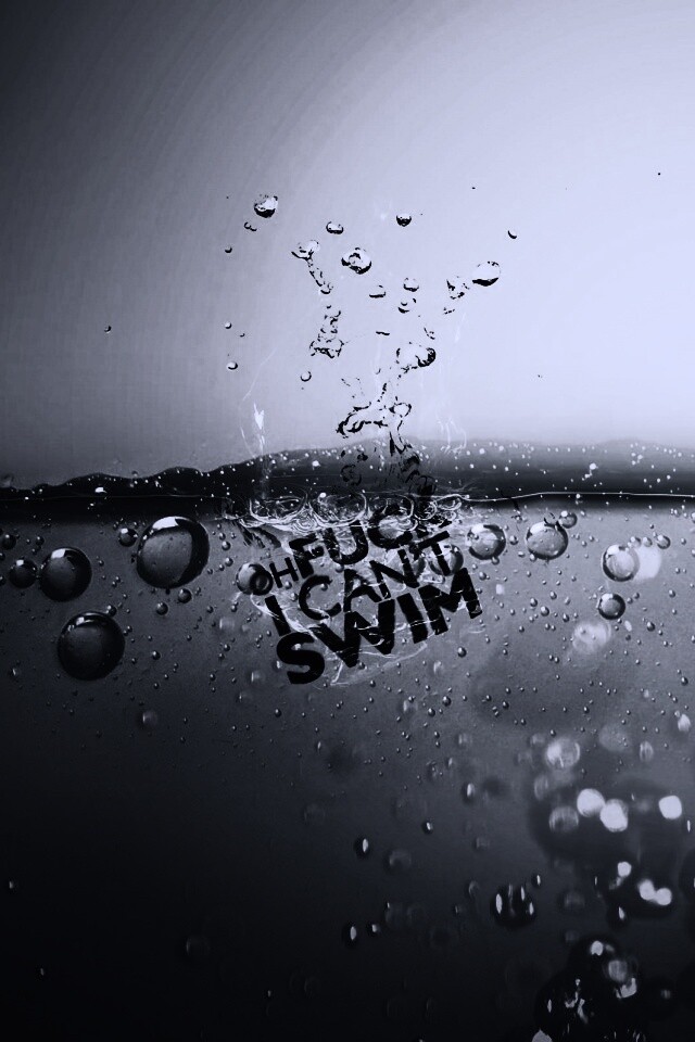 О чёрт, я не умею плавать! обои