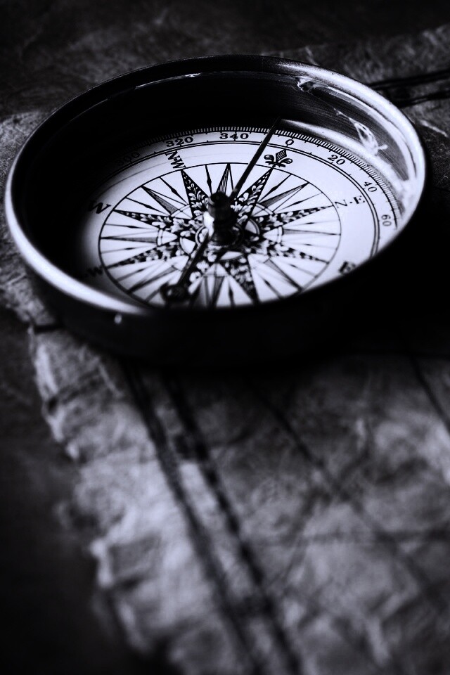 Компас и старая карта обои