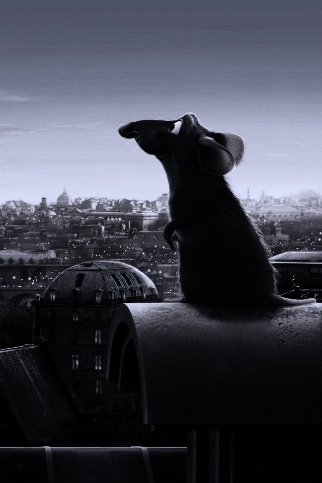 Рататуй на фоне Парижа обои