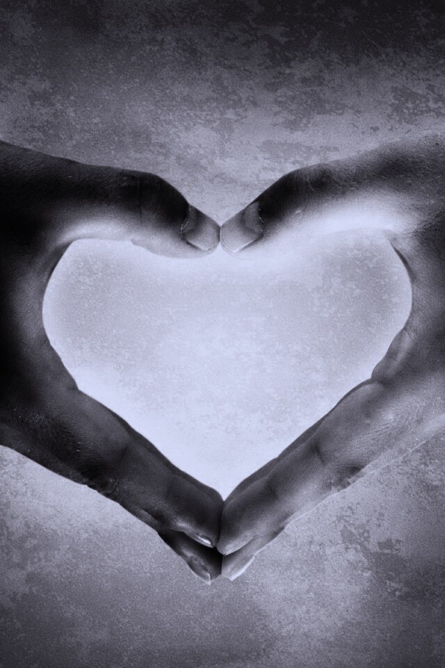 Сердце из сложенных рук обои