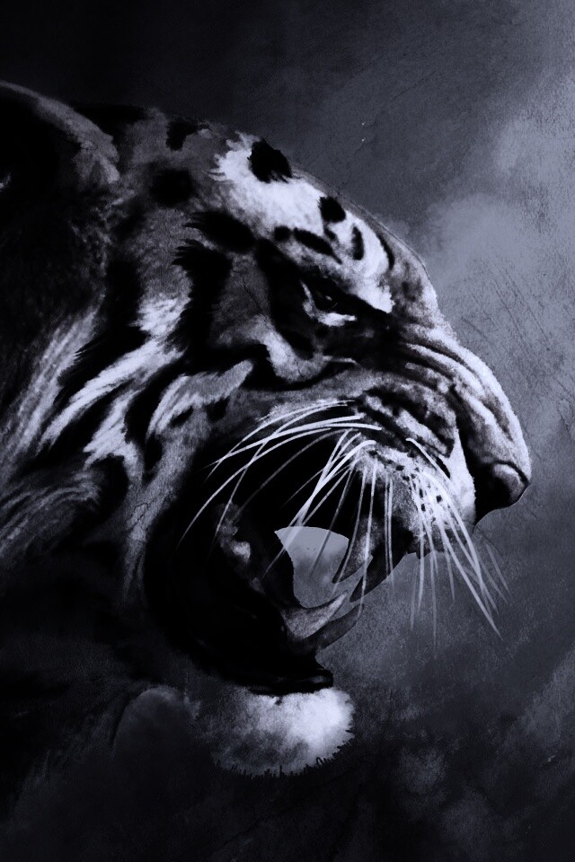 Картина с тигром обои