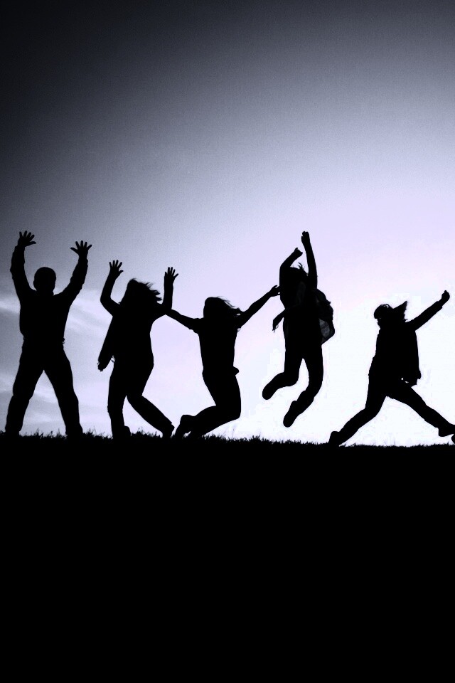 Силуэты людей обои
