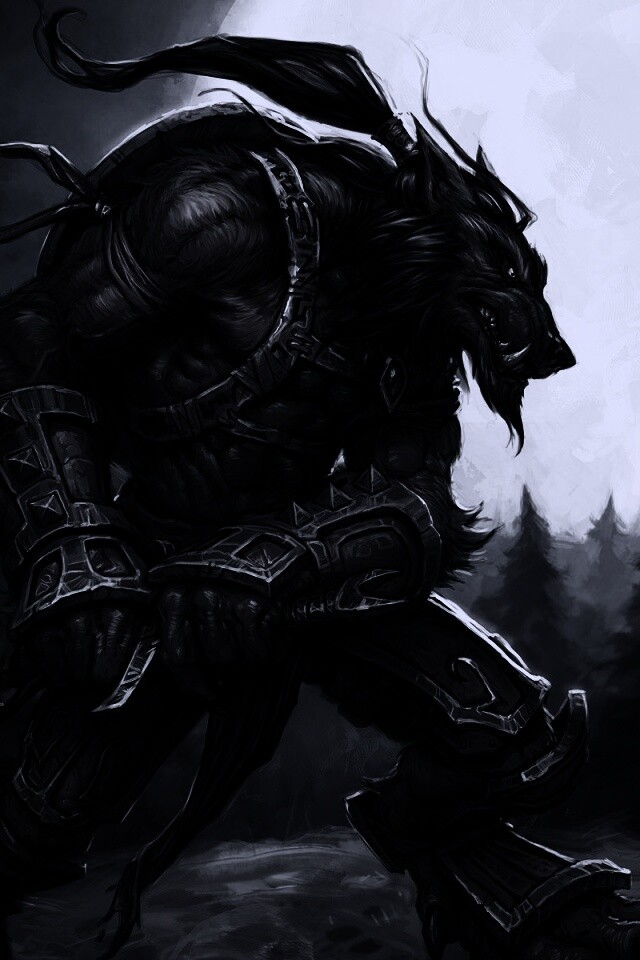 Волк оборотень обои