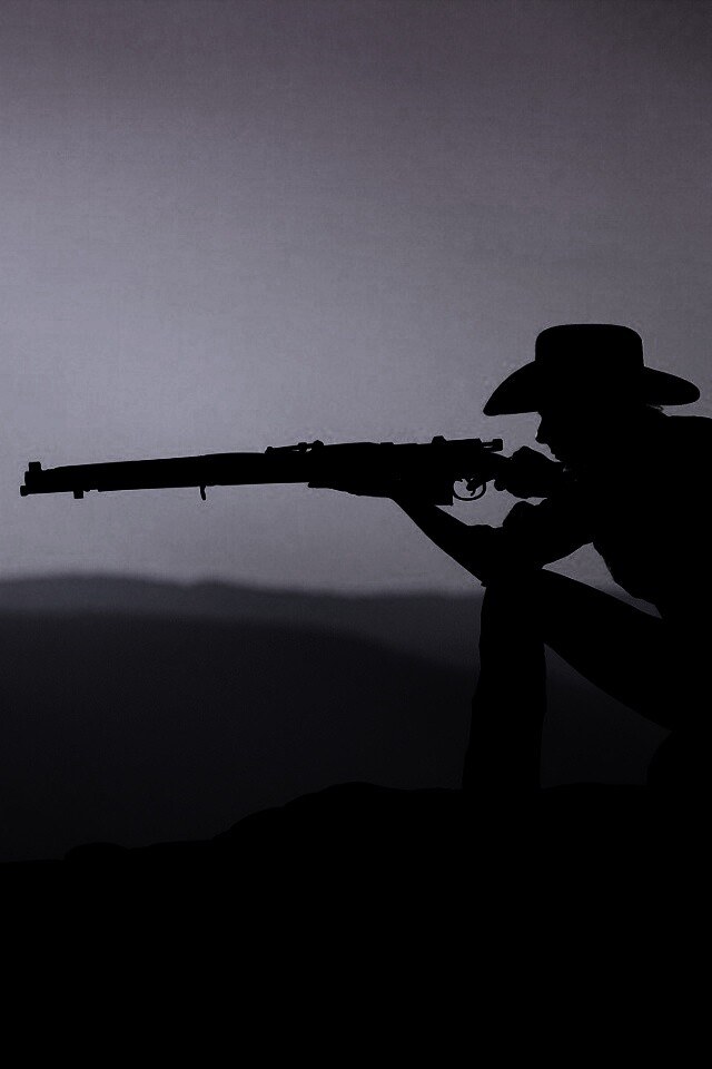 Стрелок на закате обои