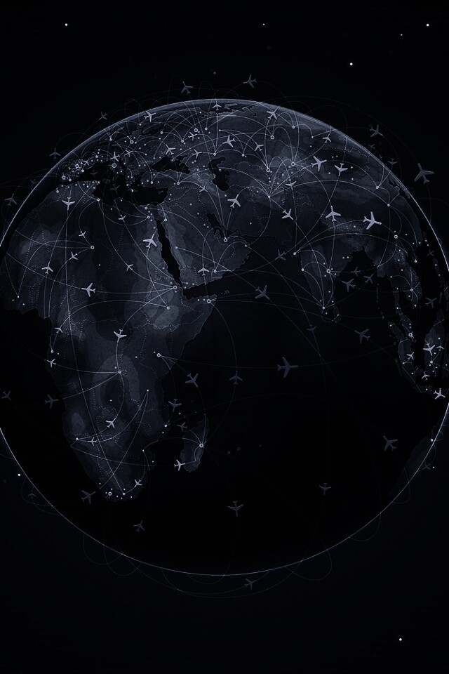 Маршруты самолетов обои