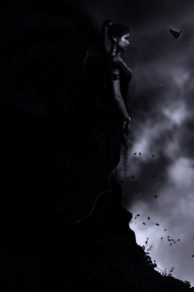 Девушка в тумане обои