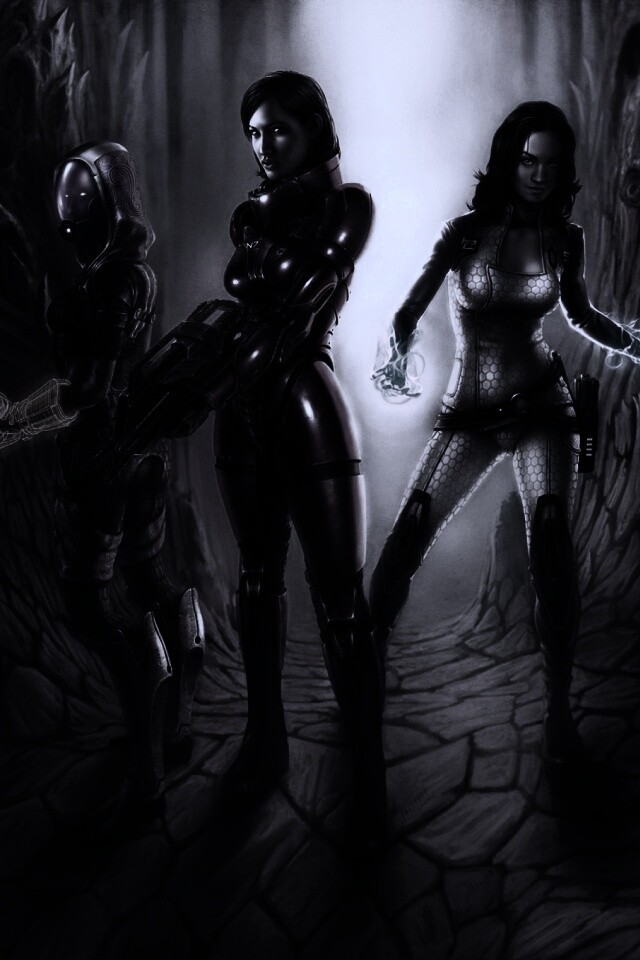 Девушки mass effect обои
