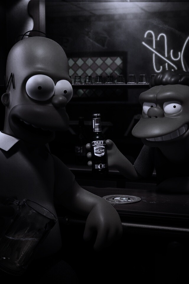 Симпсоны в баре обои