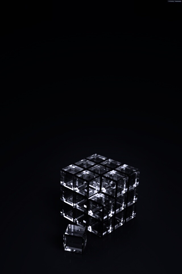 Стеклянный куб обои