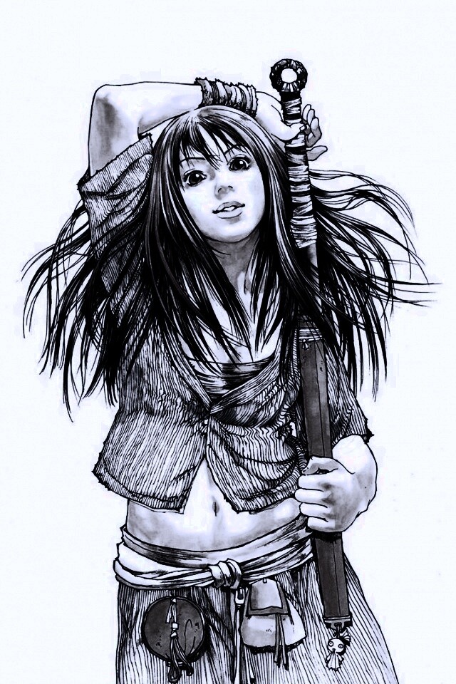 Девушка с битой обои