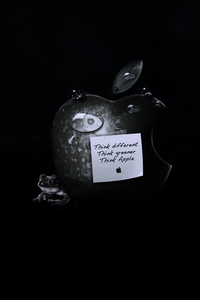 Think different, think greener, think Apple обои