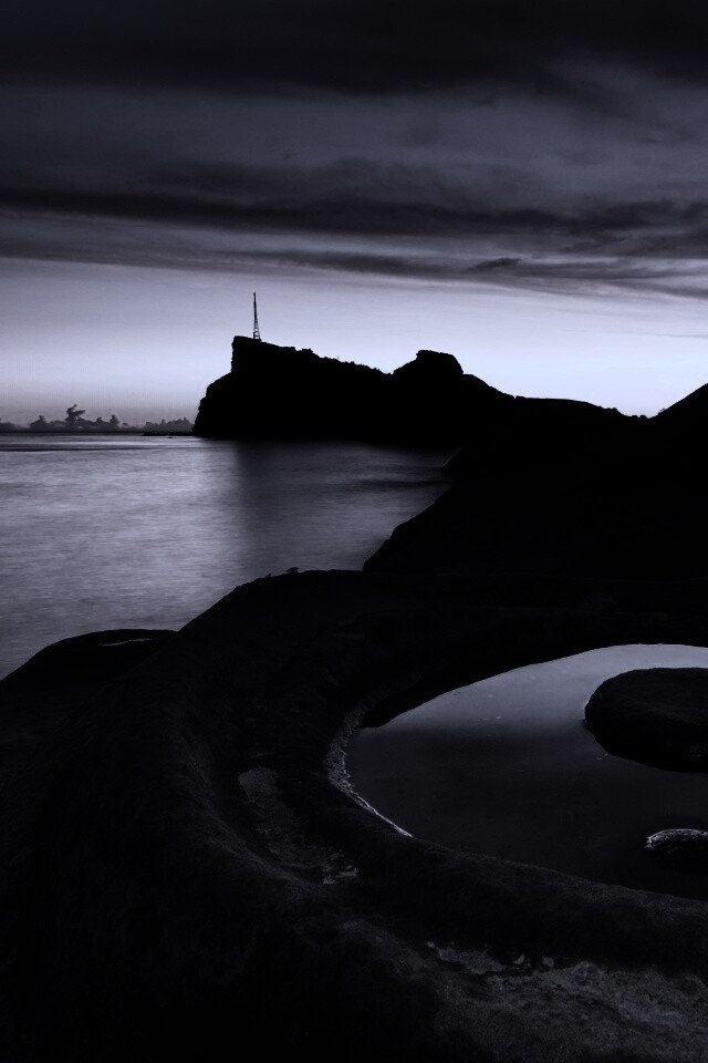 Закат на побережье обои