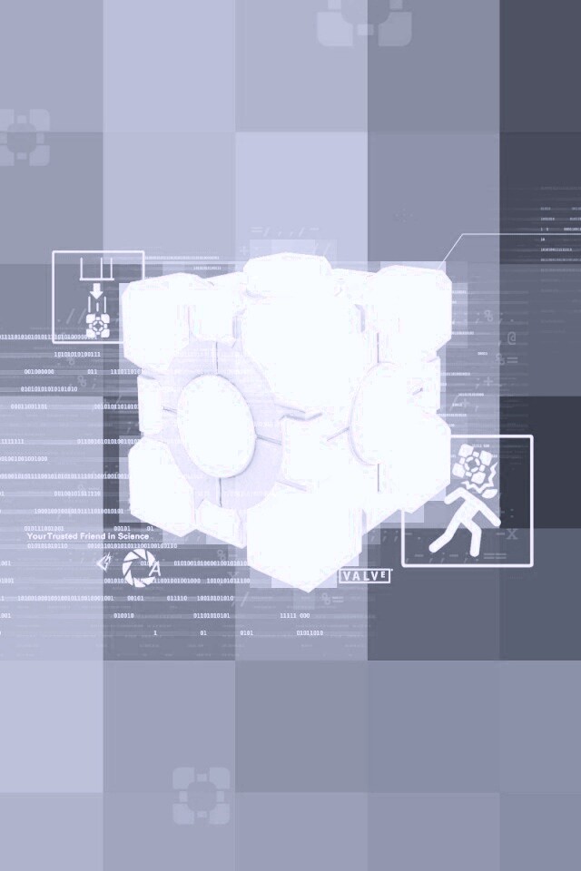 Высокотехнологичный куб из Портал обои