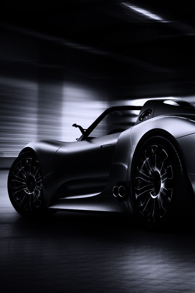 Porsche 918 Spider вид сзади обои