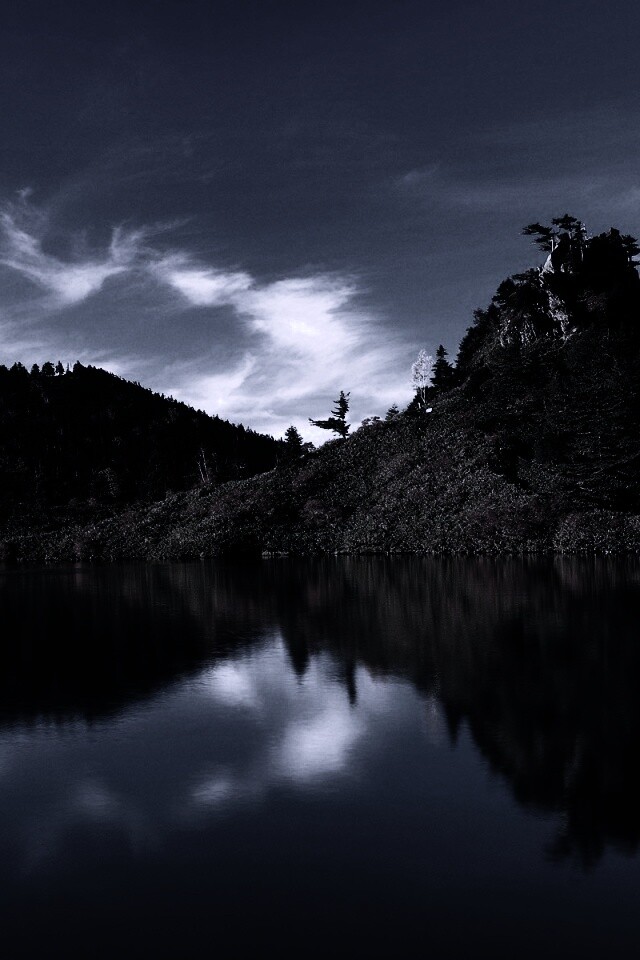 Берег озера в Японии обои