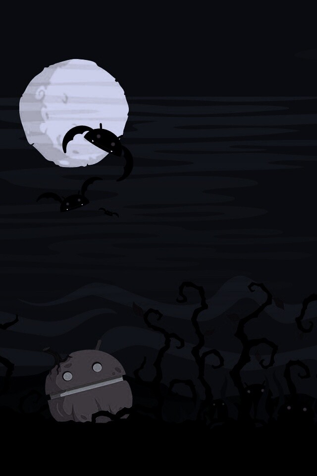 Хэллоуин в стиле Google Android обои