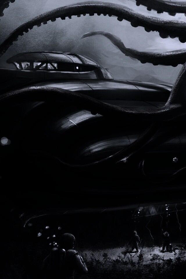 Наутилус в плену щупалец обои