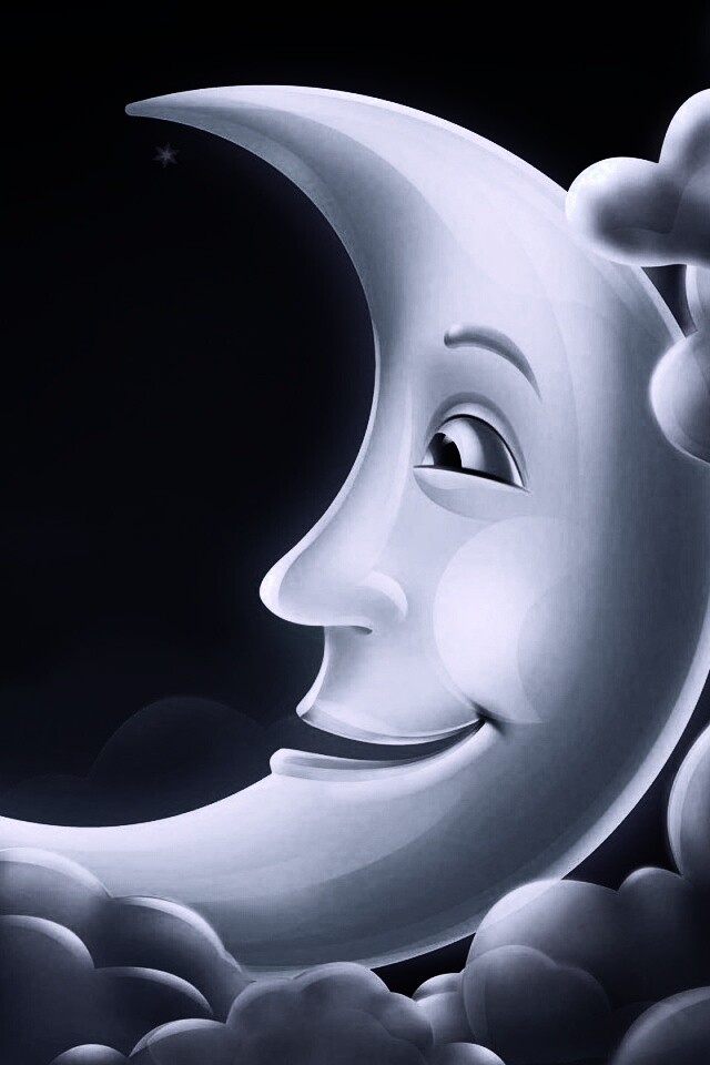 Мультяшный месяц обои