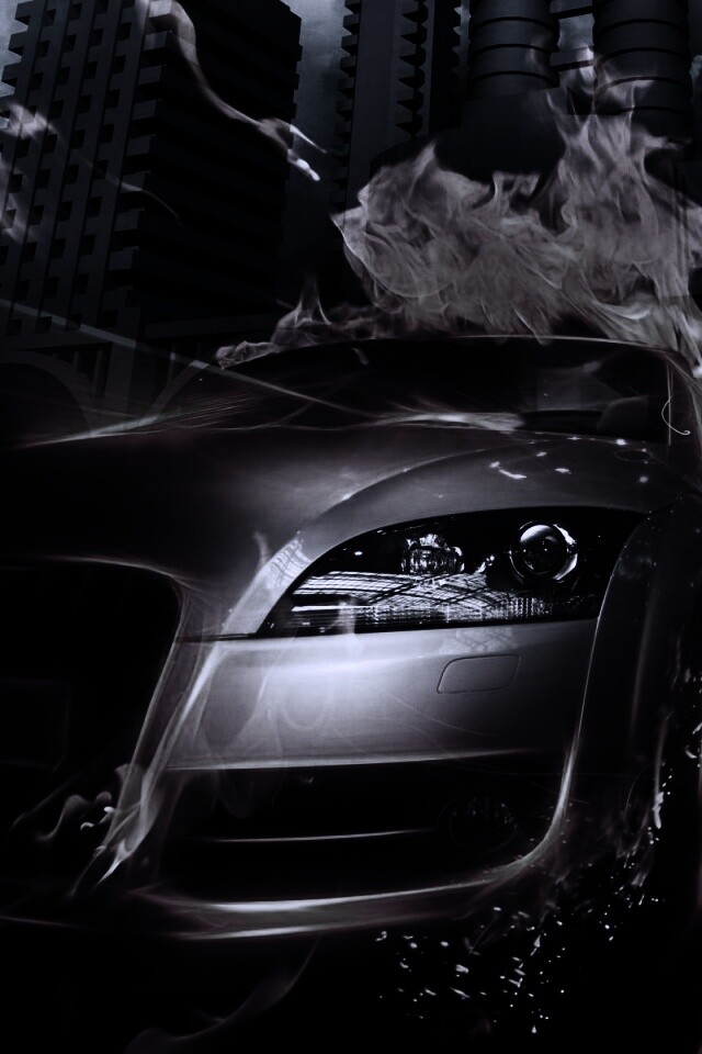 Ауди в огне обои