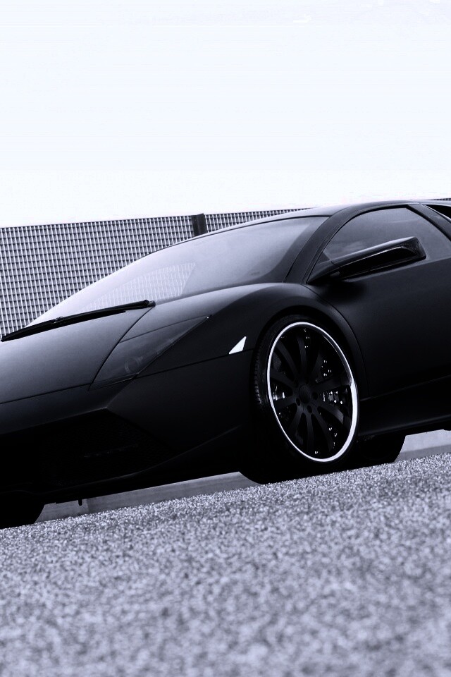 Lamborghini Reventon черного цвета обои