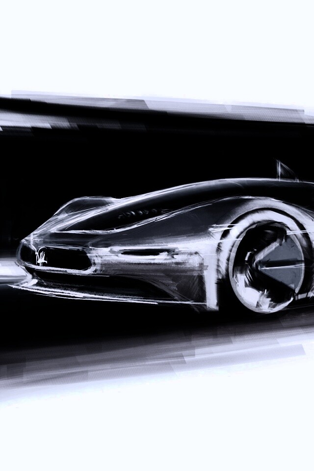 Эскиз Мазерати Birdcage обои