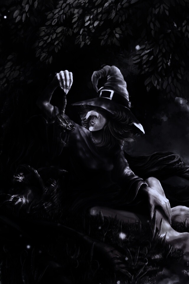 Ведьма варит зелье обои