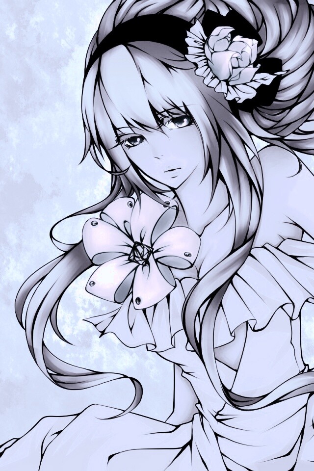 Розововолосый вокалоид обои