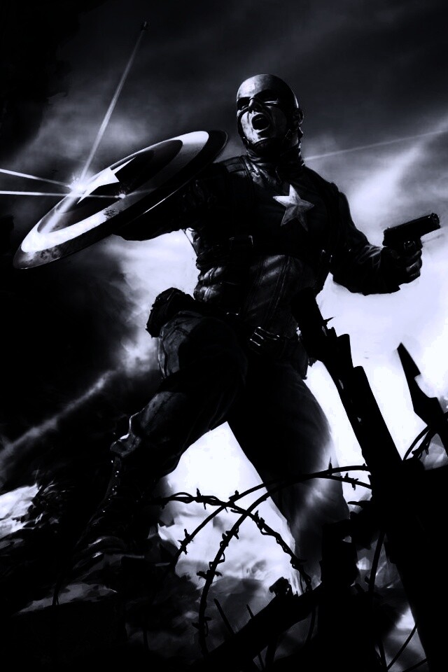 Капитан Америка на баррикадах обои