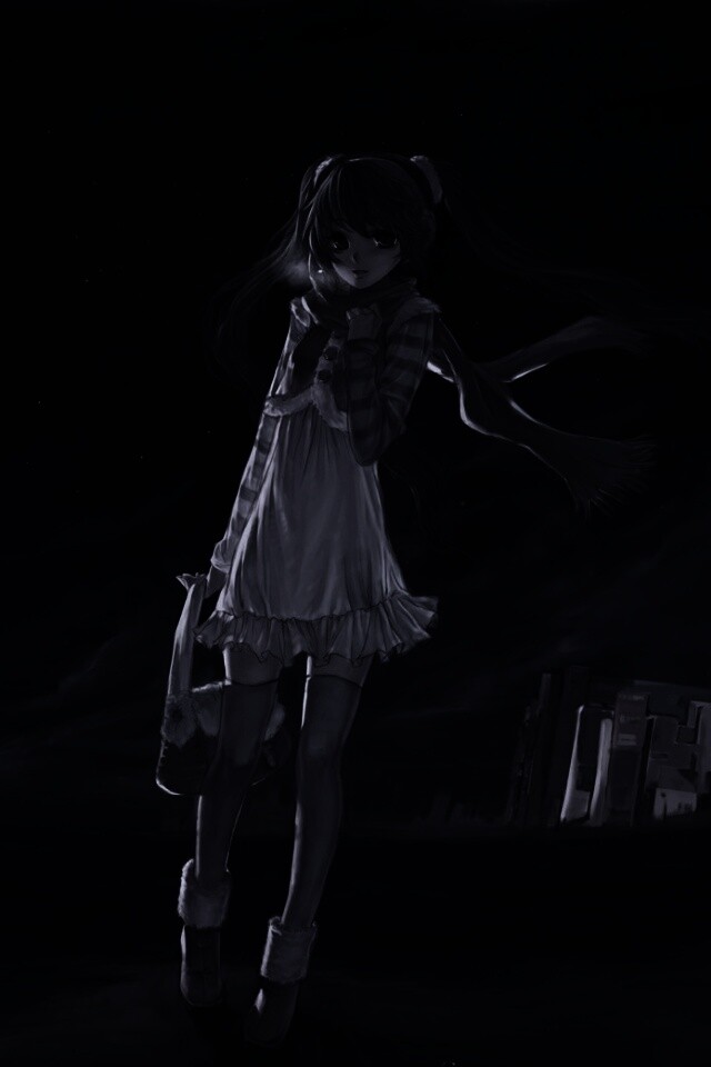 Девочка уходит из города обои