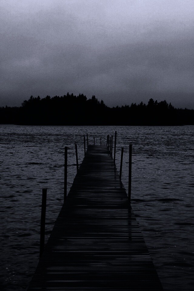 Причал на озере обои