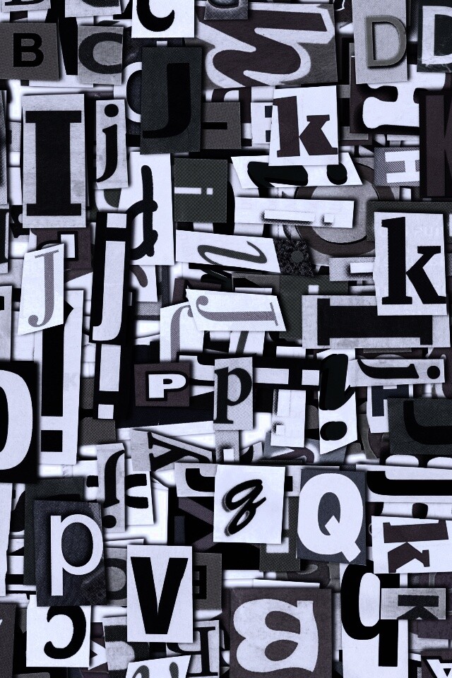 Буквы вырезанные из журналов обои