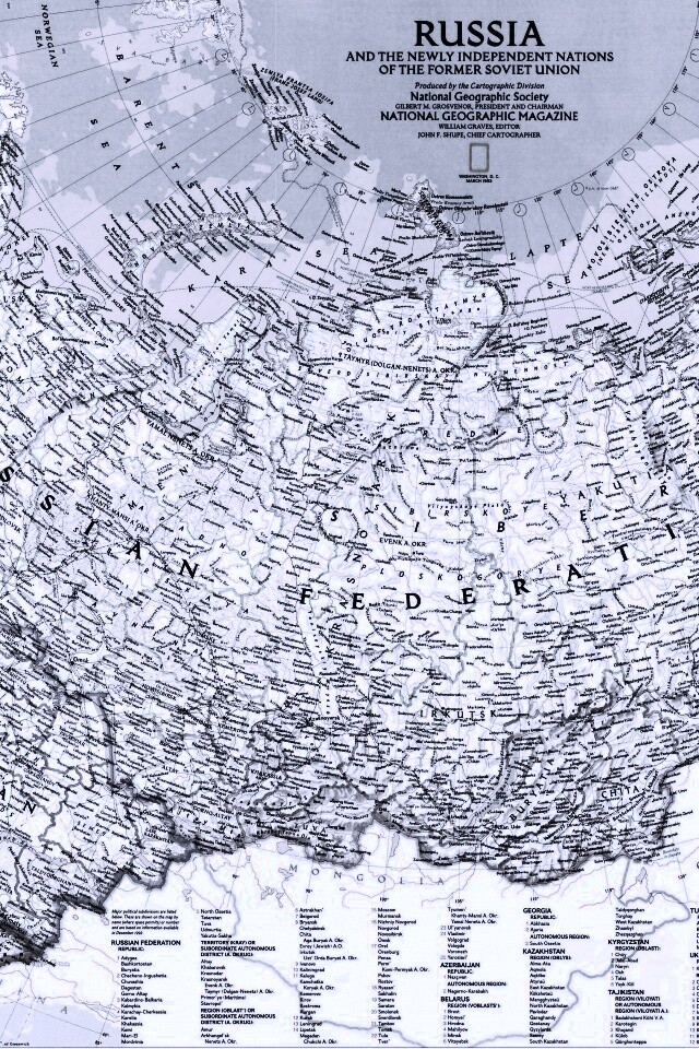 Карта России обои