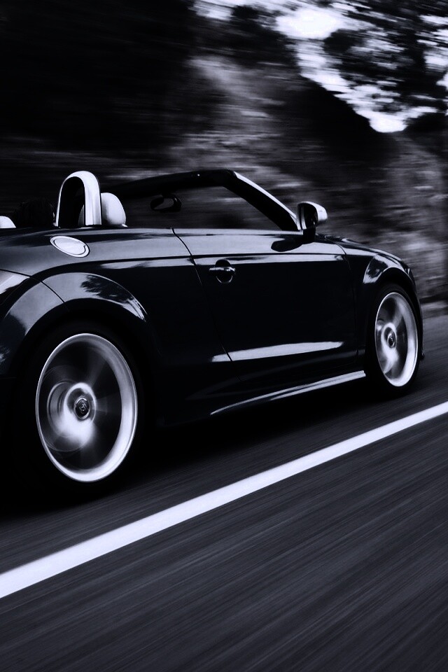 Синий кабриолет Audi обои