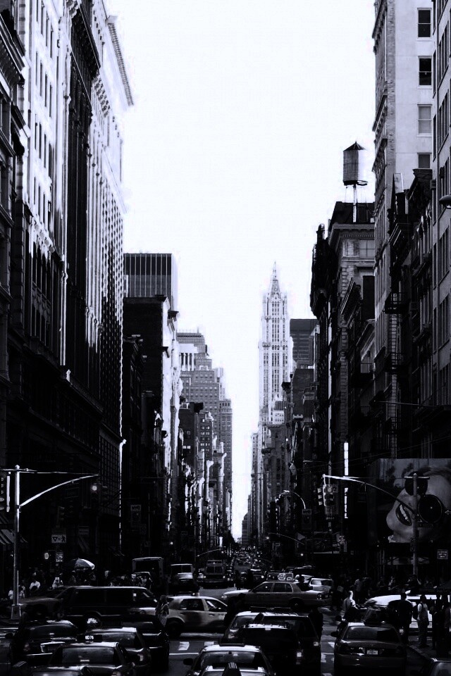 Людная Нью-Йоркская улица обои