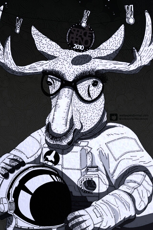 Лось в очках обои