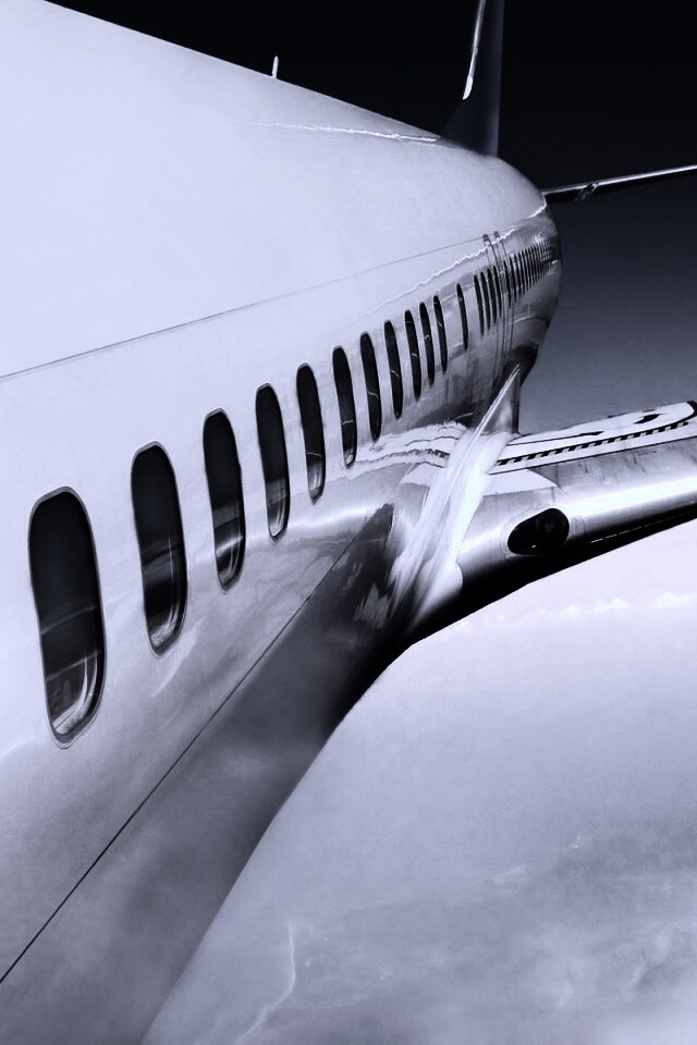 Вид на борт самолёта обои