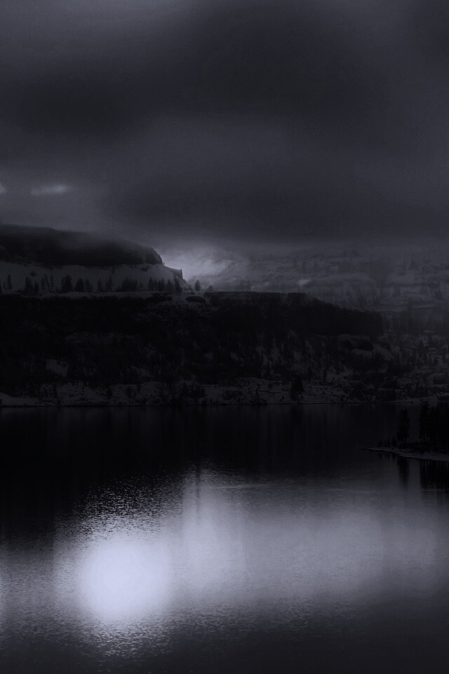 Озеро зимой обои