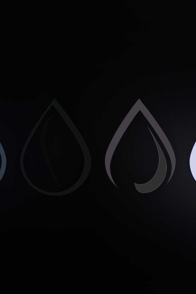 Четыре стихии в каплях обои