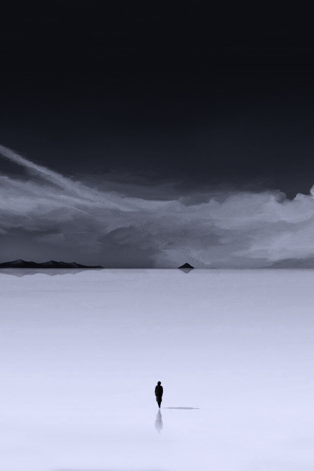 Человек и пустошь обои