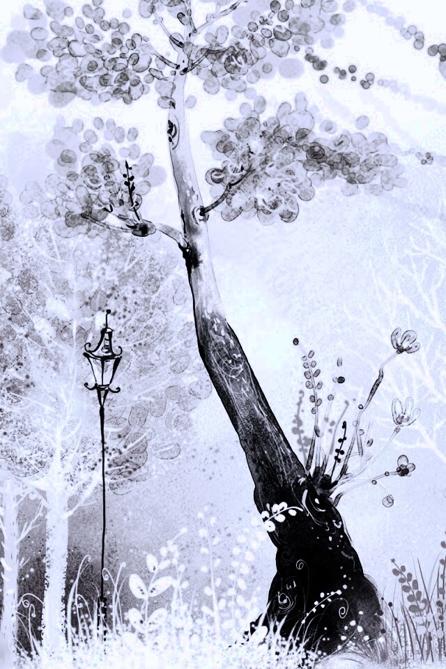 Фонари в парке обои