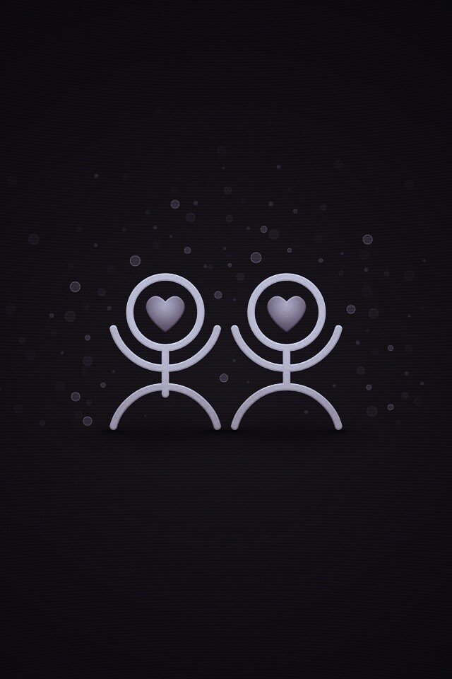 Влюблённые человечки обои