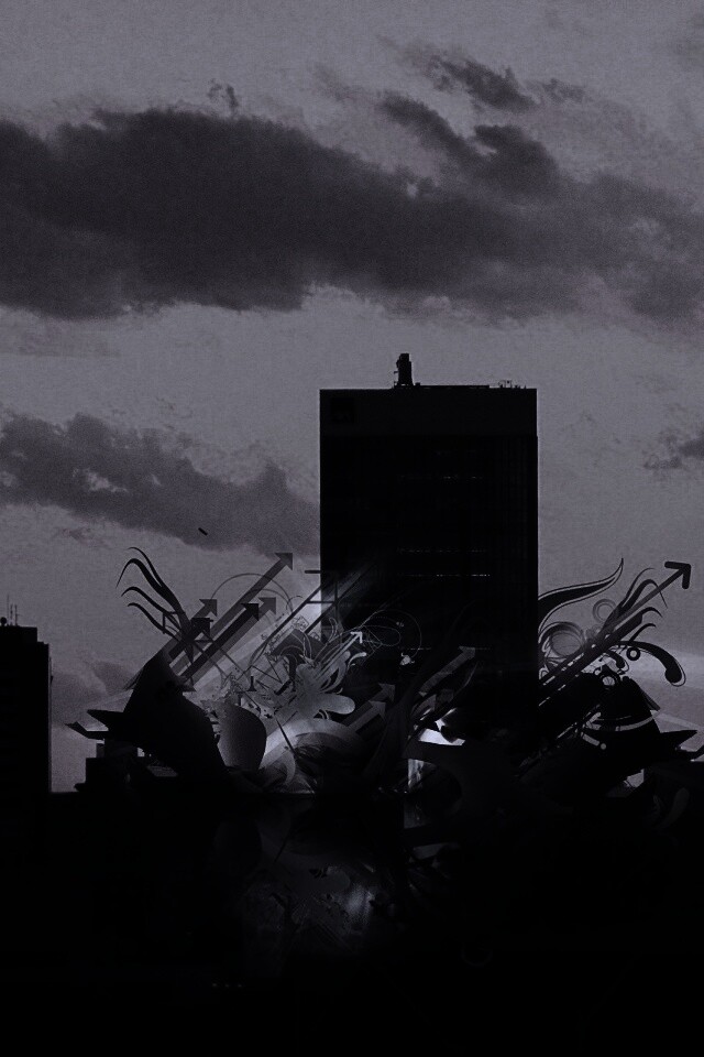 3D абстракция прямо в городе обои