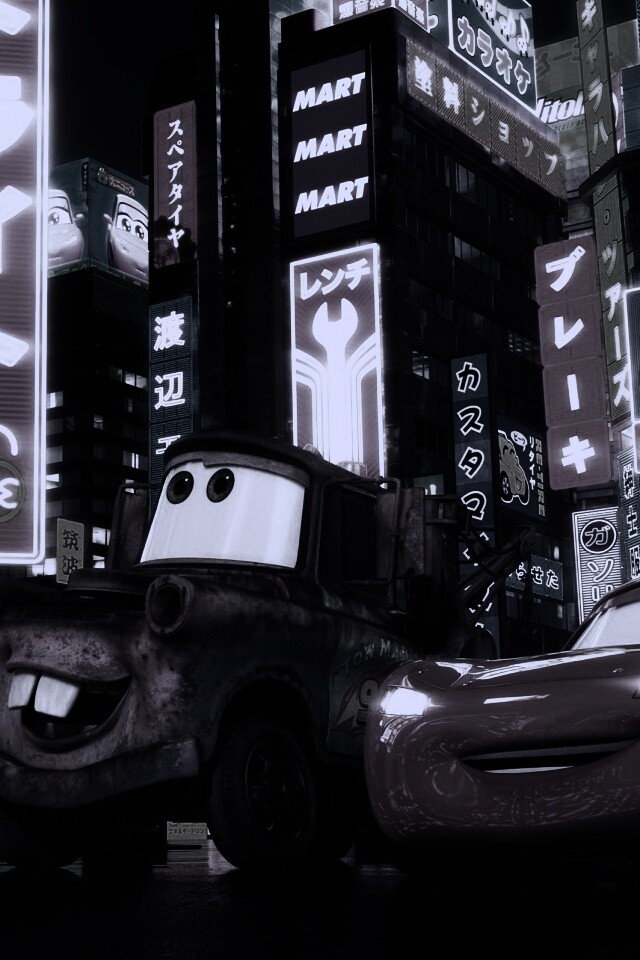 Тачки в большом городе обои