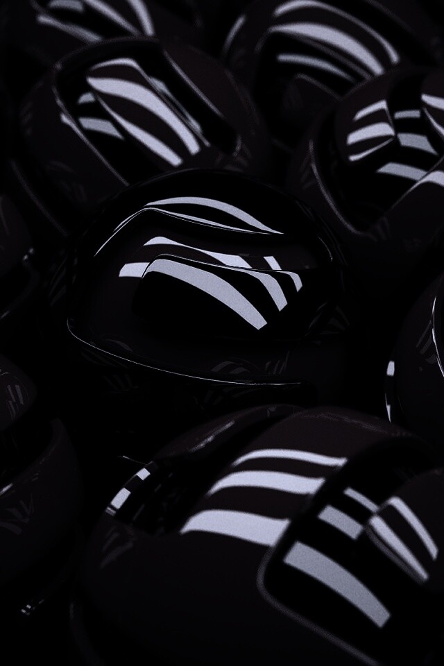 Красные объемные шарики обои