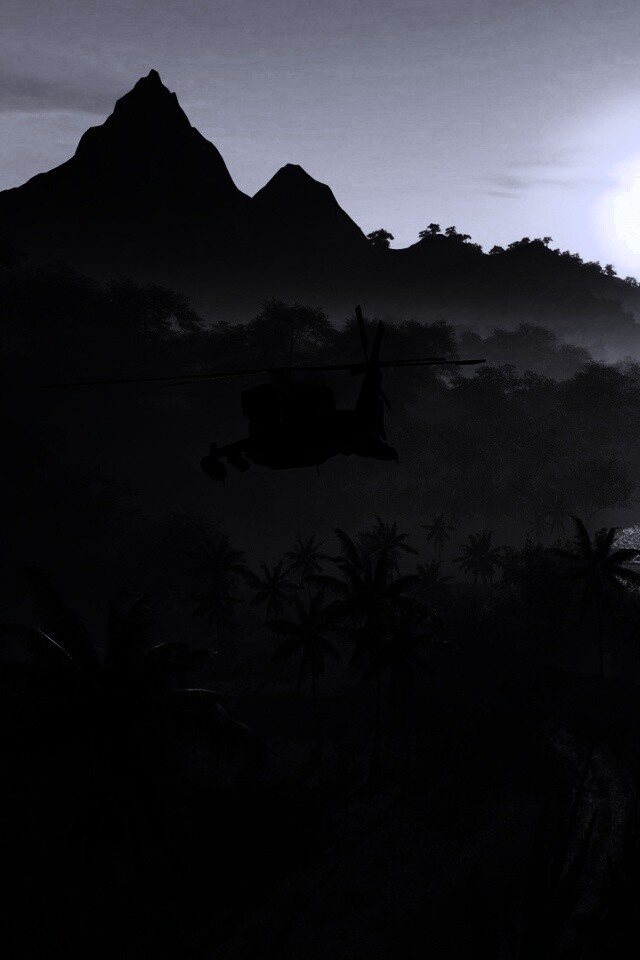 Вертолет над тропиками в crysis обои