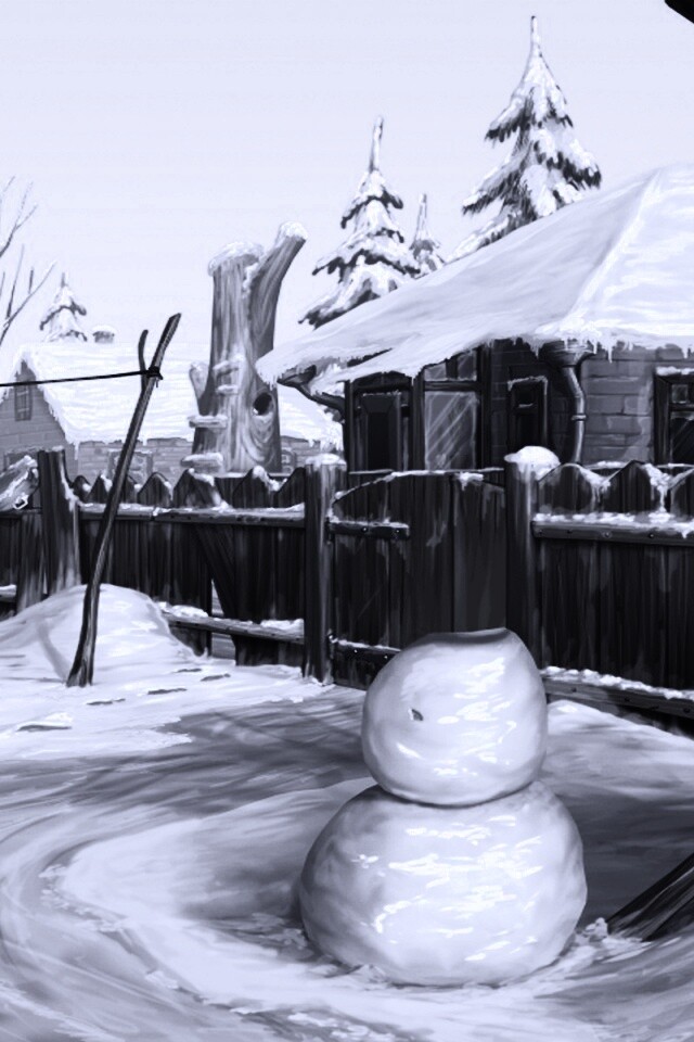 Снеговик обои