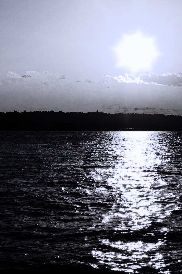 Красивое закатное озеро обои